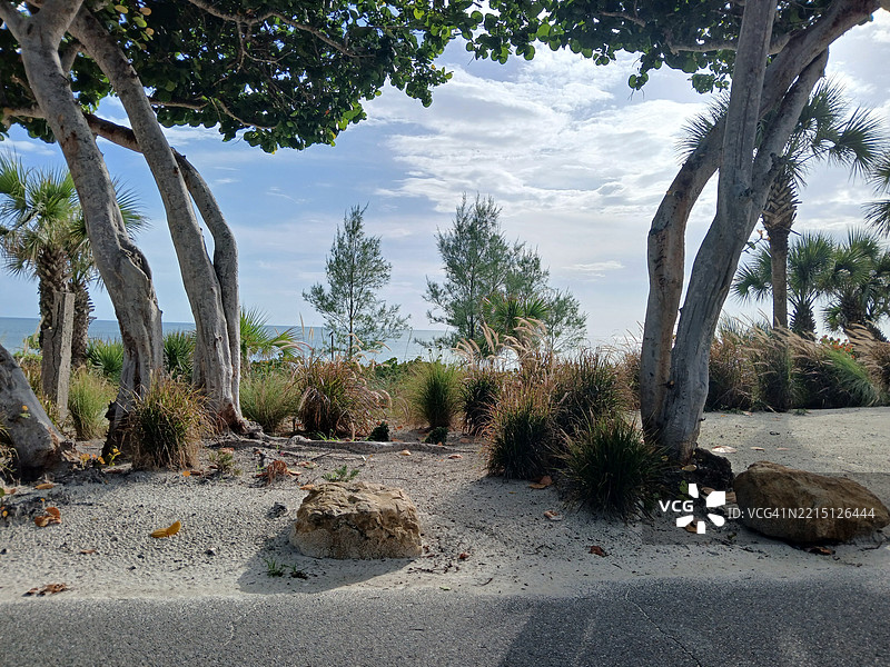 佛罗里达州美丽的海滩风景，美国图片素材