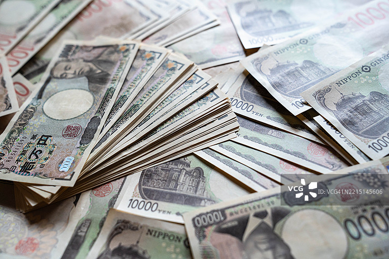 10000日元纸币。图片素材