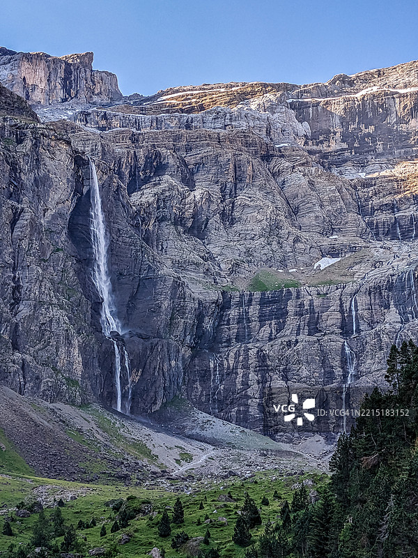 加瓦尔尼圆形山谷的瀑布图片素材