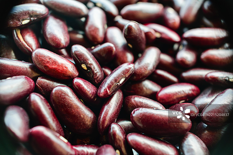 红 kidney 豆的特写镜头图片素材