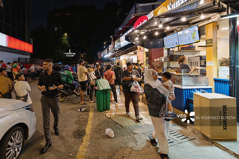 吉隆坡的生动街头美食图片素材