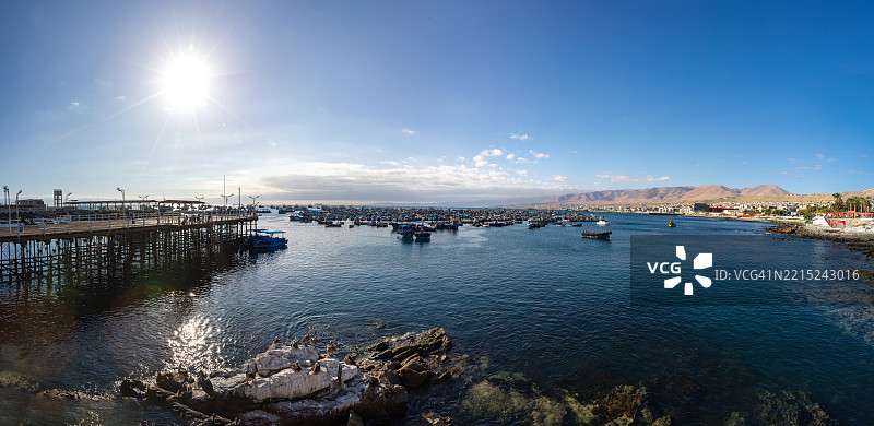 秘鲁伊洛港的全景视图图片素材