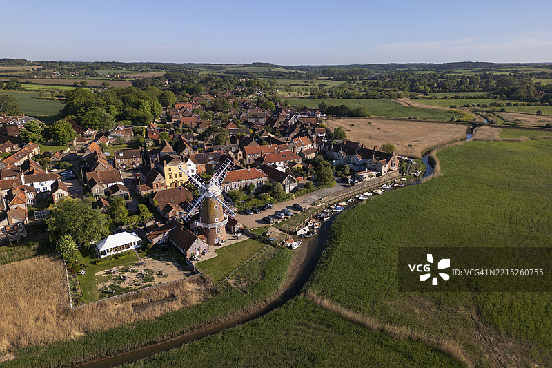 克雷海边的鸟瞰图图片素材