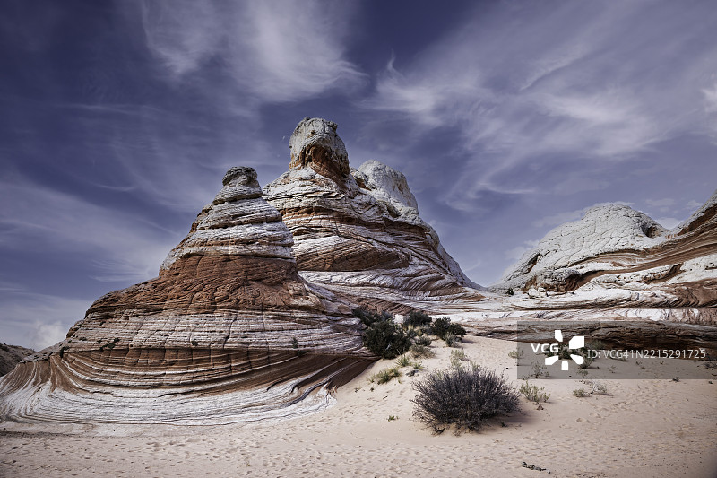 白口袋，亚利桑那州，奇特的地貌形成图片素材