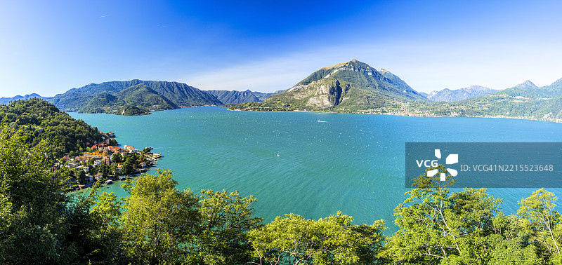 夏季的瓦伦纳和贝拉吉奥，科莫湖图片素材