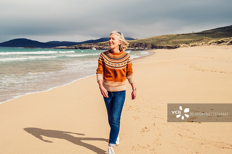 尼萨博斯特海滩，刘易斯和哈里斯，苏格兰图片素材