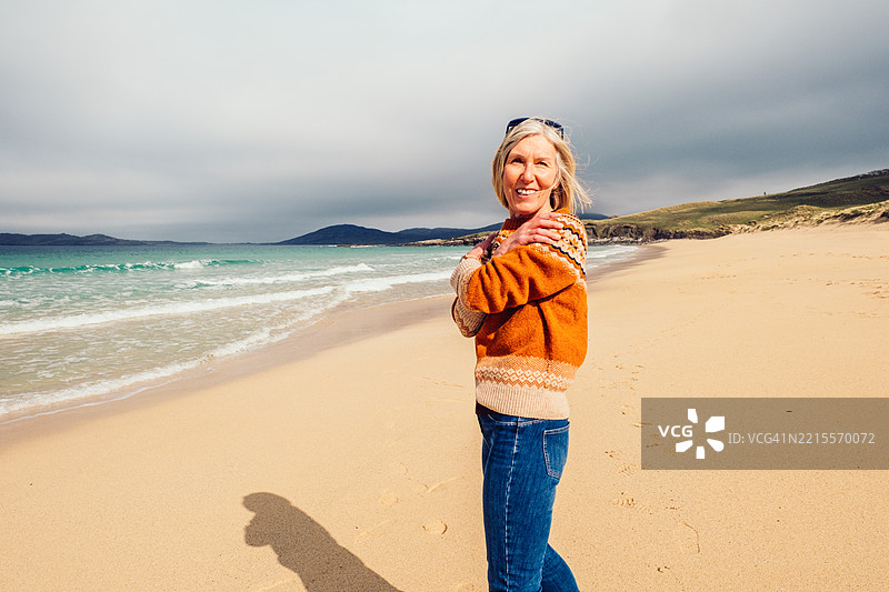 尼萨博斯特海滩，刘易斯和哈里斯，苏格兰图片素材