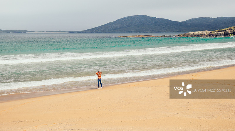尼萨博斯特海滩，刘易斯和哈里斯，苏格兰图片素材