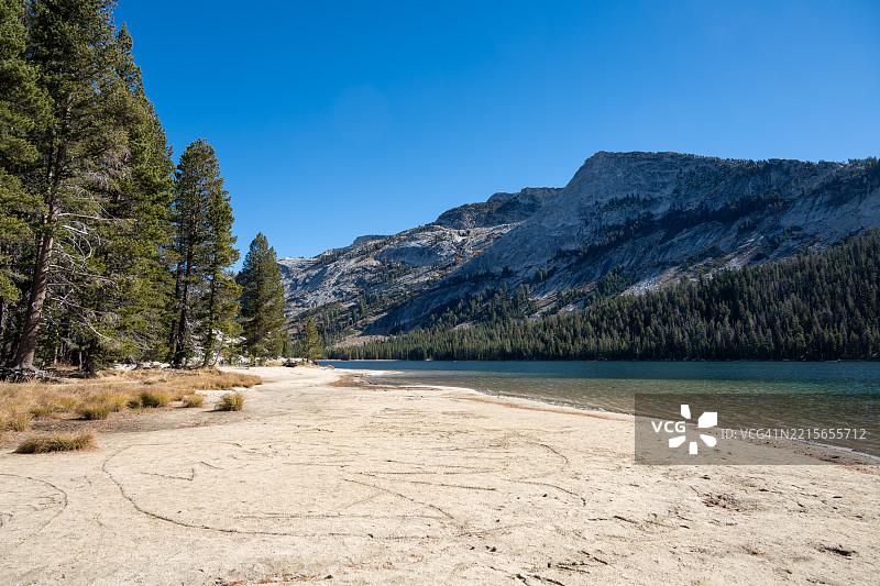 优美的优胜美地国家公园特纳亚湖海滨图片素材