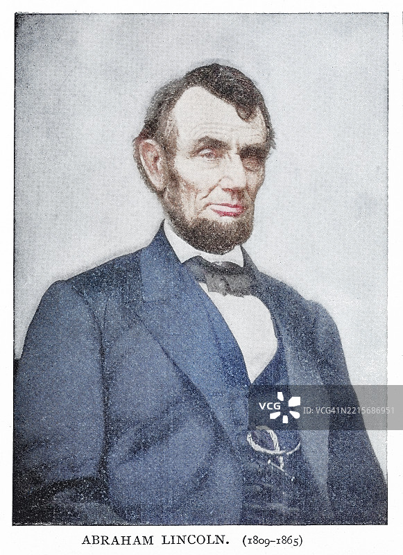 亚伯拉罕·林肯肖像，美国第十六任总统图片素材