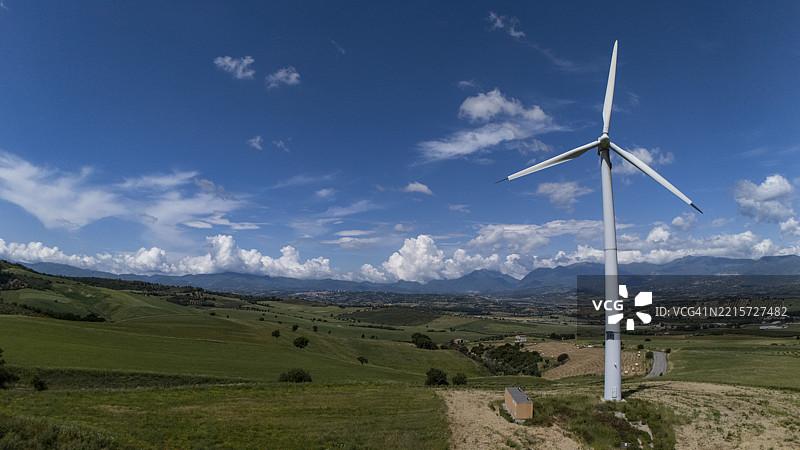 风能与耕作田地图片素材