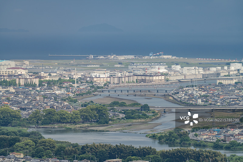 日本山口县的岩国市图片素材