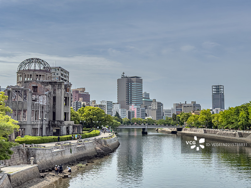 日本广岛市的原爆圆顶馆图片素材