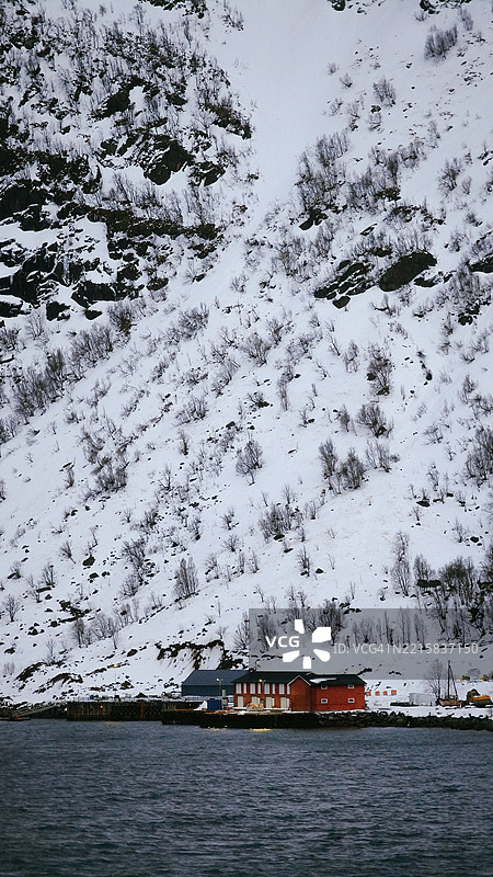 塞尼亚岛的雪景图片素材