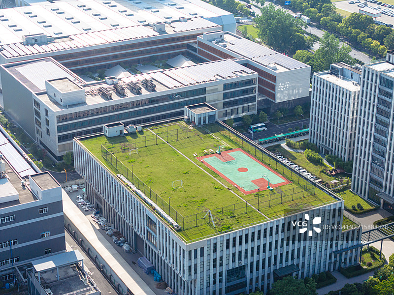 屋顶上的篮球场图片素材