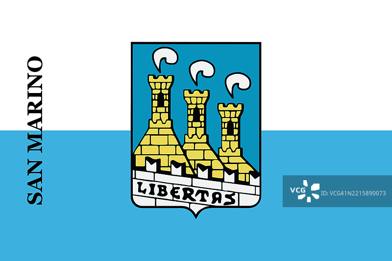圣马力诺市的旗帜图片素材