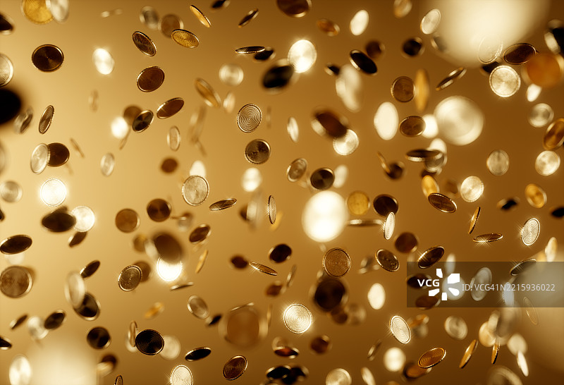 掉落的硬币图片素材