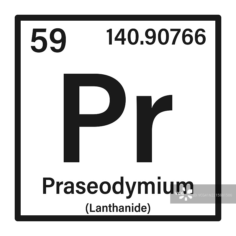 铈元素图标及其在元素周期表中的信息图片素材