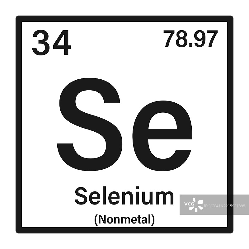 含有元素周期表信息的硒元素图标图片素材