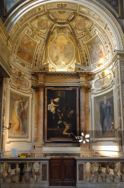 圣奥古斯丁朝圣者的圣母 - 小教堂 - 卡拉瓦乔图片素材