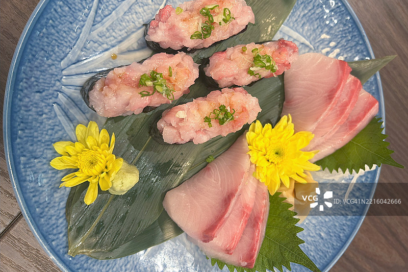 日本生鱼片。图片素材