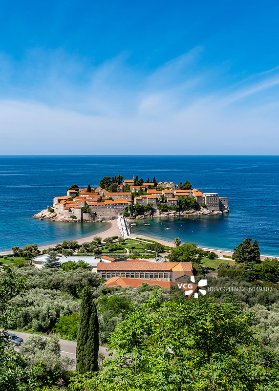 黑山的圣斯特凡岛图片素材