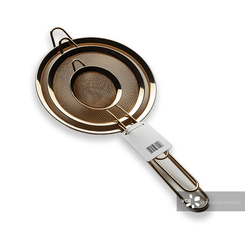 空的铜滤器特写镜头图片素材