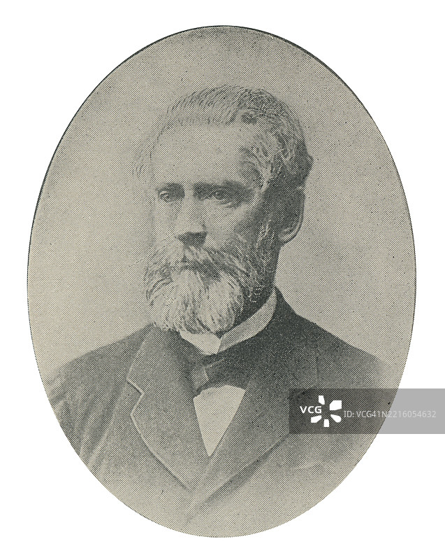 美国作家约翰·洛索普·莫特利的肖像图片素材