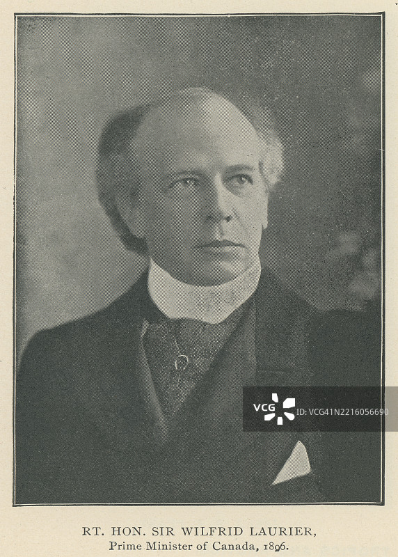 加拿大律师、政治家亨利·查尔斯·威尔弗里德·劳里埃爵士的肖像，他是加拿大第七任总理。图片素材