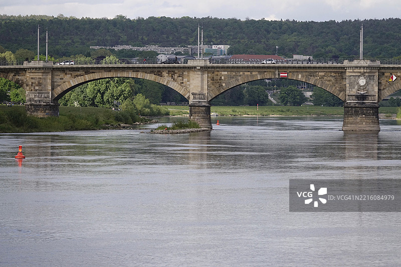 德累斯顿的阿尔伯特桥，萨克森州，德国，欧洲图片素材
