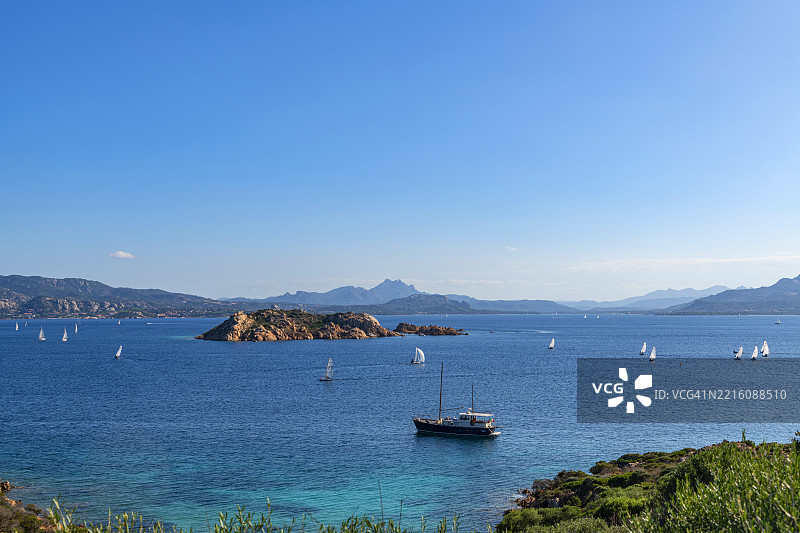 撒丁岛，卡普雷拉岛，科蒂奇奥湾图片素材