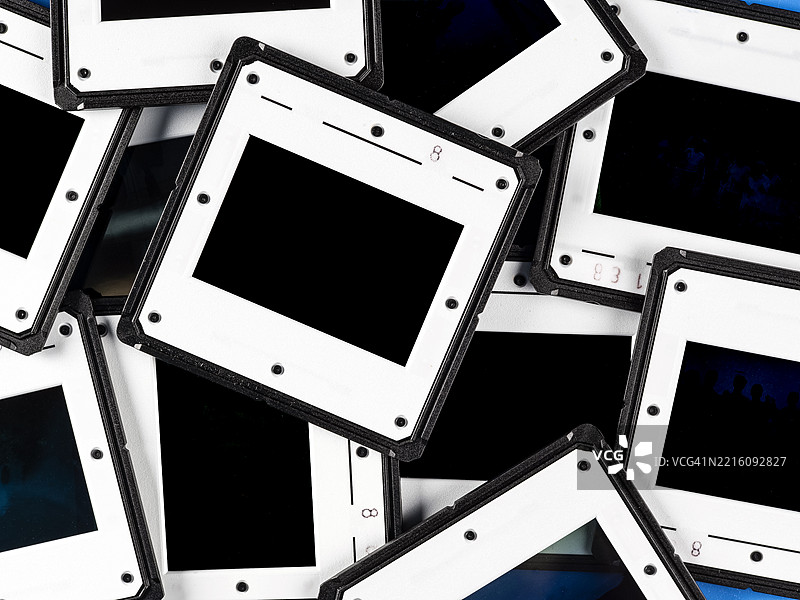 一整框的摄影胶卷。图片素材