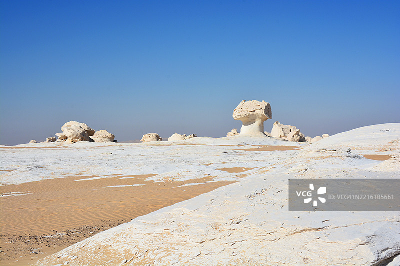 埃及白沙漠的蘑菇图片素材