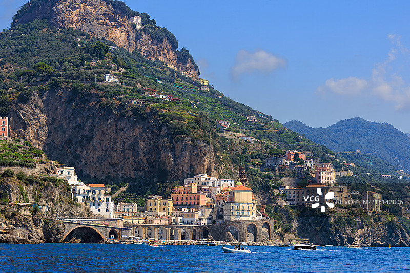 阿马尔菲海岸的阿特拉尼村图片素材