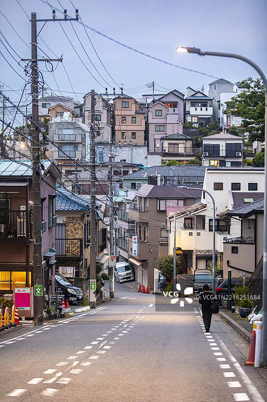横滨西区的黄昏水道道图片素材
