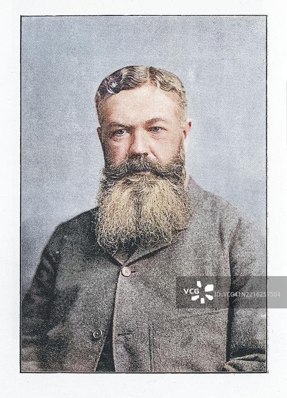 威廉·斯普罗斯顿·凯恩（1842年3月26日 - 1903年3月17日）的肖像，他是一位英国政治家和禁酒倡导者。图片素材