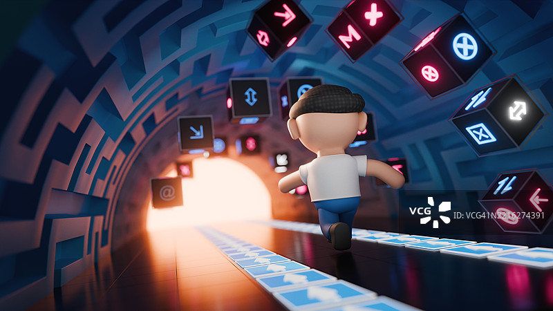 数字迷宫的死胡同图片素材