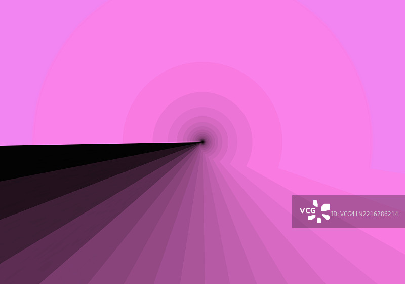 现代抽象背景，包含直线和曲线，呈现隧道效果和消失点，使用粉色渐变。图片素材