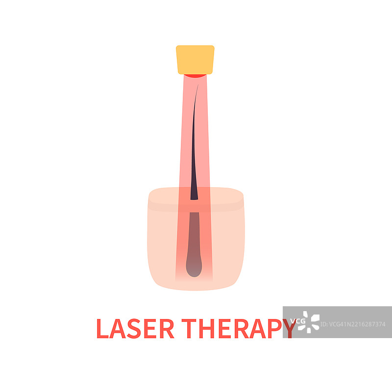 红光疗法，概念插图图片素材