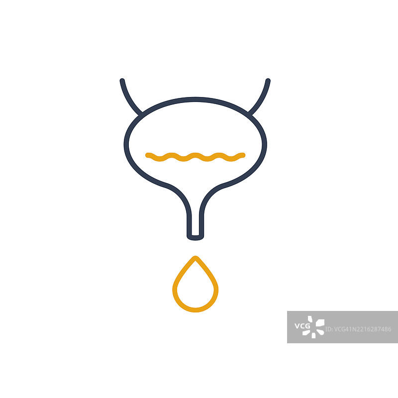 尿失禁，概念插图图片素材