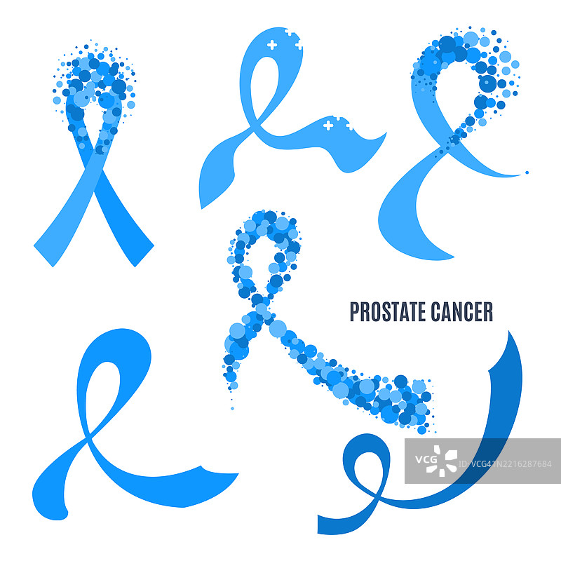 前列腺癌意识，概念插图图片素材