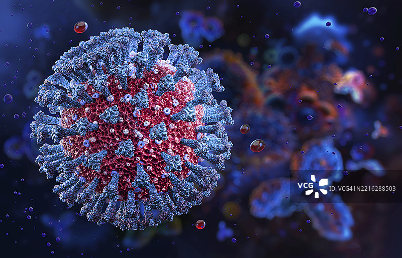 新冠病毒FLiRT变种插图图片素材