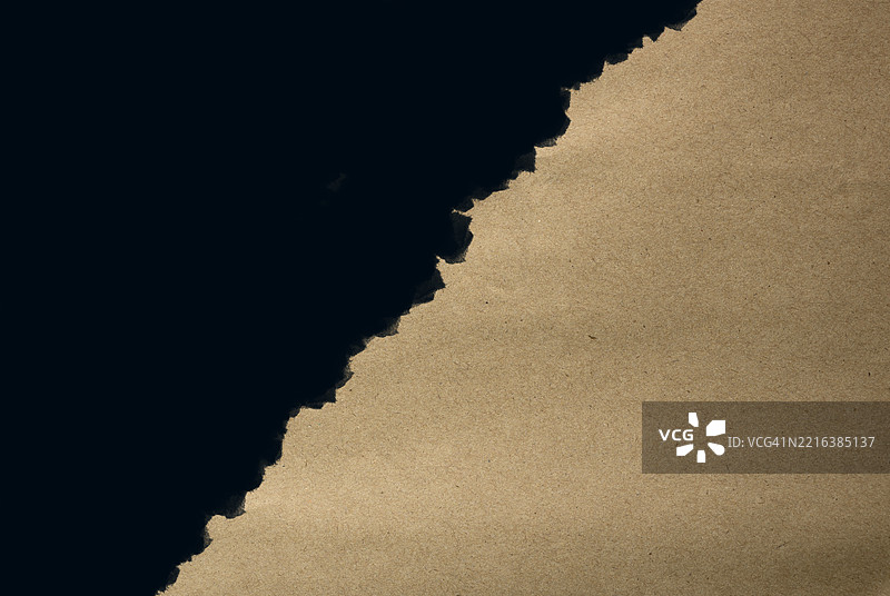 黑色和棕色撕裂纸背景模板图片素材