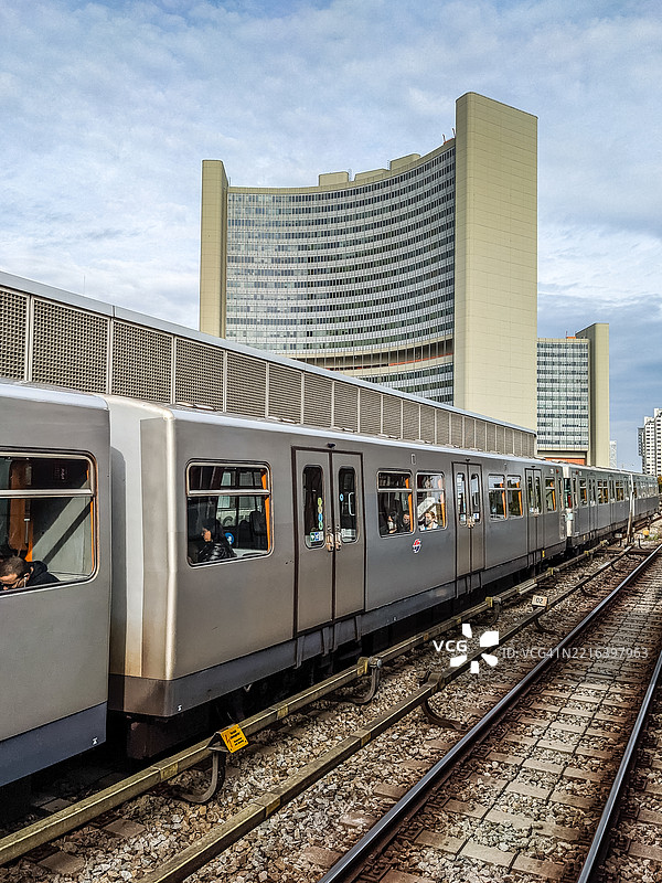 维也纳多瑙地区的维也纳国际中心图片素材