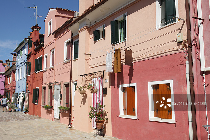 意大利威尼斯布拉诺岛的日常生活图片素材