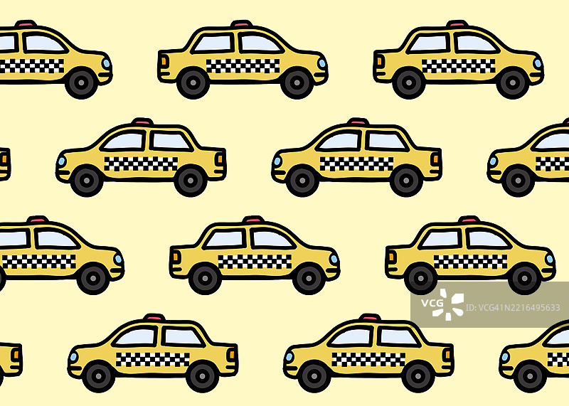 出租车插图的图案图片素材