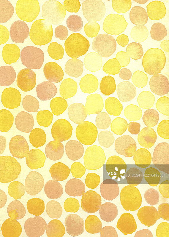 水彩圆点图案，纸上真实绘画图片素材