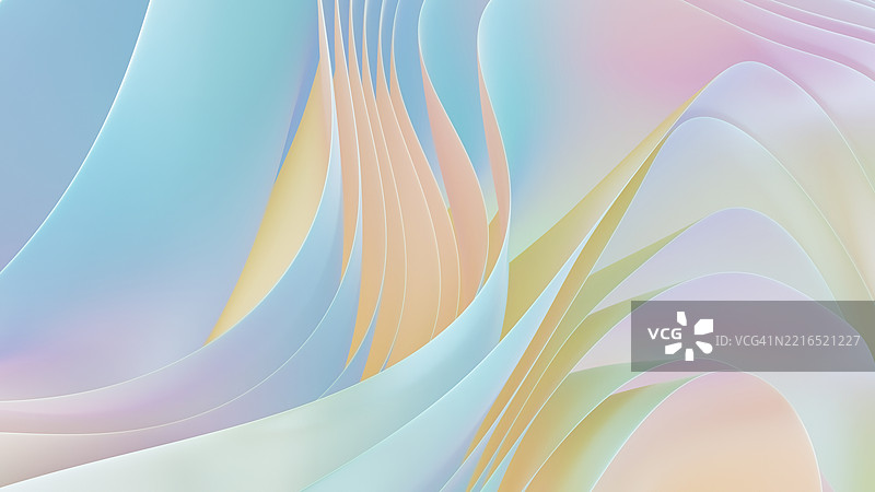 抽象的柔和渐变色波浪布料设计图片素材