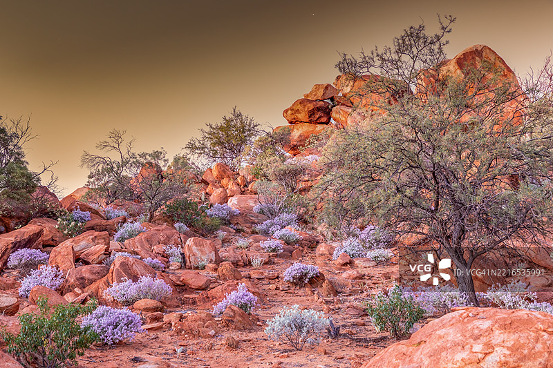 澳大利亚西澳大利亚州梅卡萨拉的岩石与天空的美丽景色图片素材