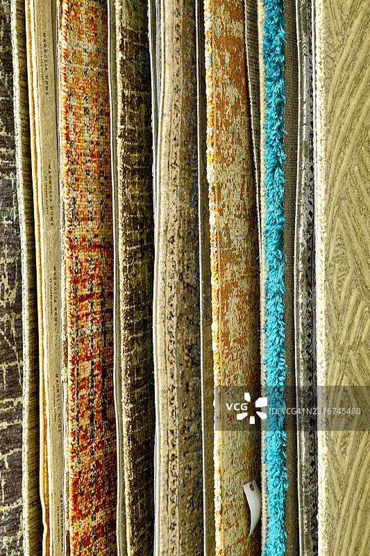 五彩缤纷的布料全景，亚利桑那州斯科茨代尔，美国图片素材